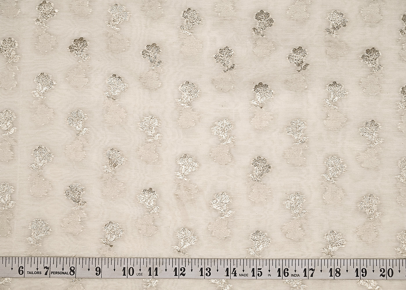 White-Dyeable-Chanderi-Silk-Fabric-With-All-Over-Dull-Gold-Zari-Handloom-21807-measurement-view