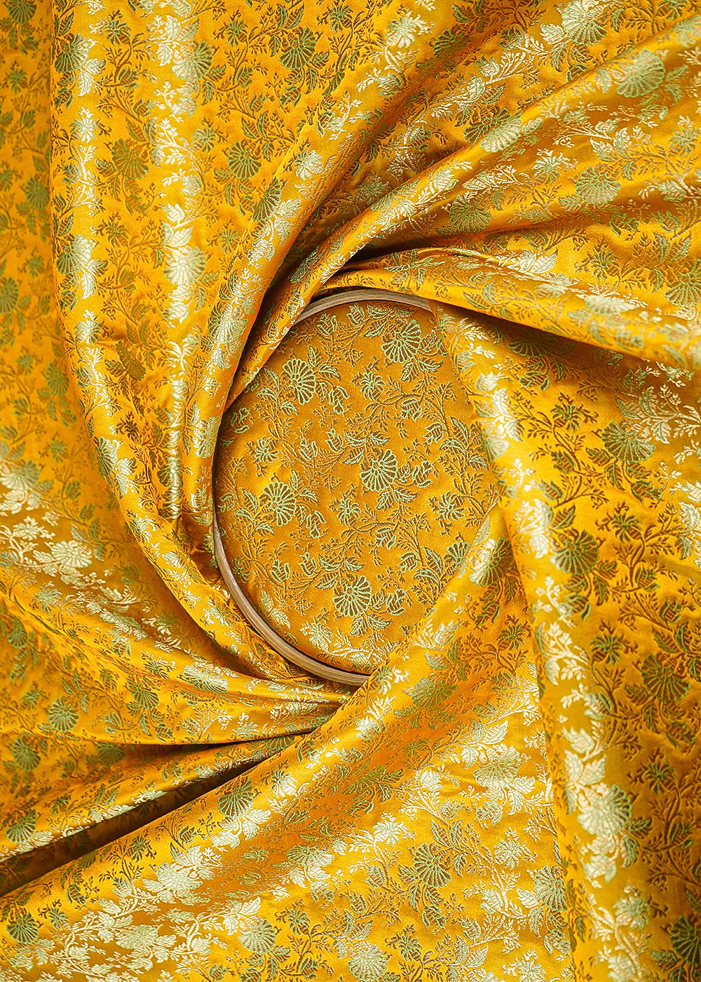 Mustard-Banarasi-Brocade-Fabric-With-All-Over-Golden-Zari-Handloom-21832-close-view