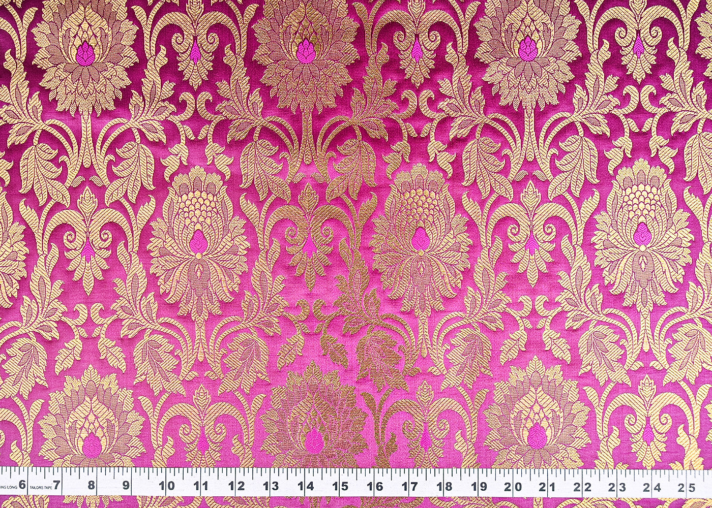 Purple-Banarasi-Brocade-Fabric-With-All-Over-Golden-Zari-Handloom-21861-measurement-view