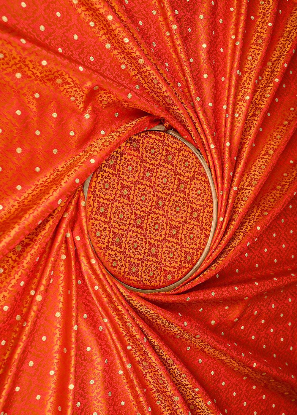 Mustard-Banarasi-Brocade-Fabric-With-All-Over-Golden-Zari-Handloom-21923-close-view