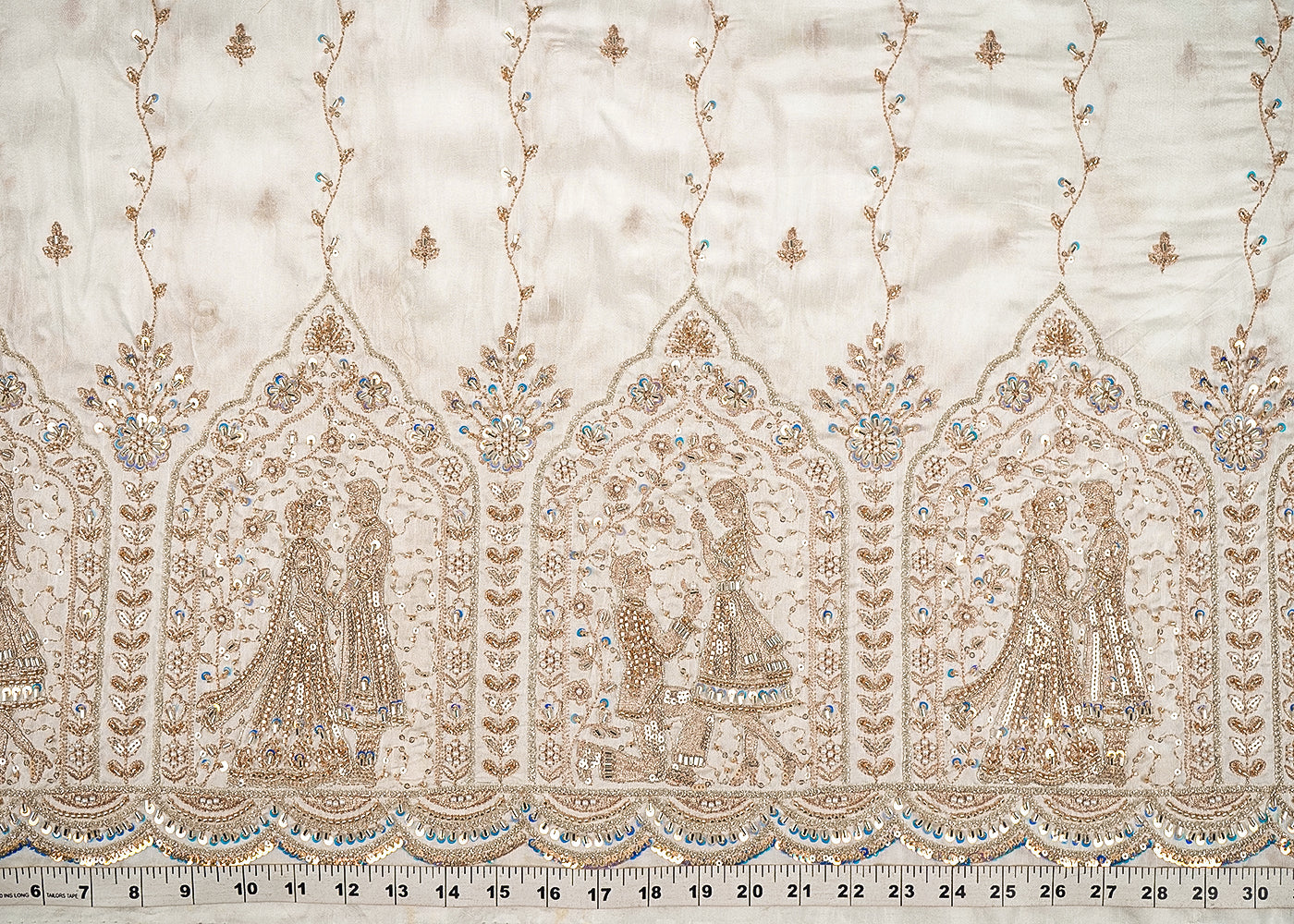 White-Dyeable-Dola-Silk-Fabric-With-All-Over-Zari-Sequins-Bead-And-Katdana-Work-With-One-Side-Scalloped-Border-21963-measurement-view