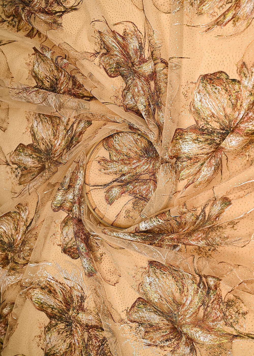 Golden-Imported-Net-Fabric-With-All-Over-Floral-Thread-Work-21973-close-view