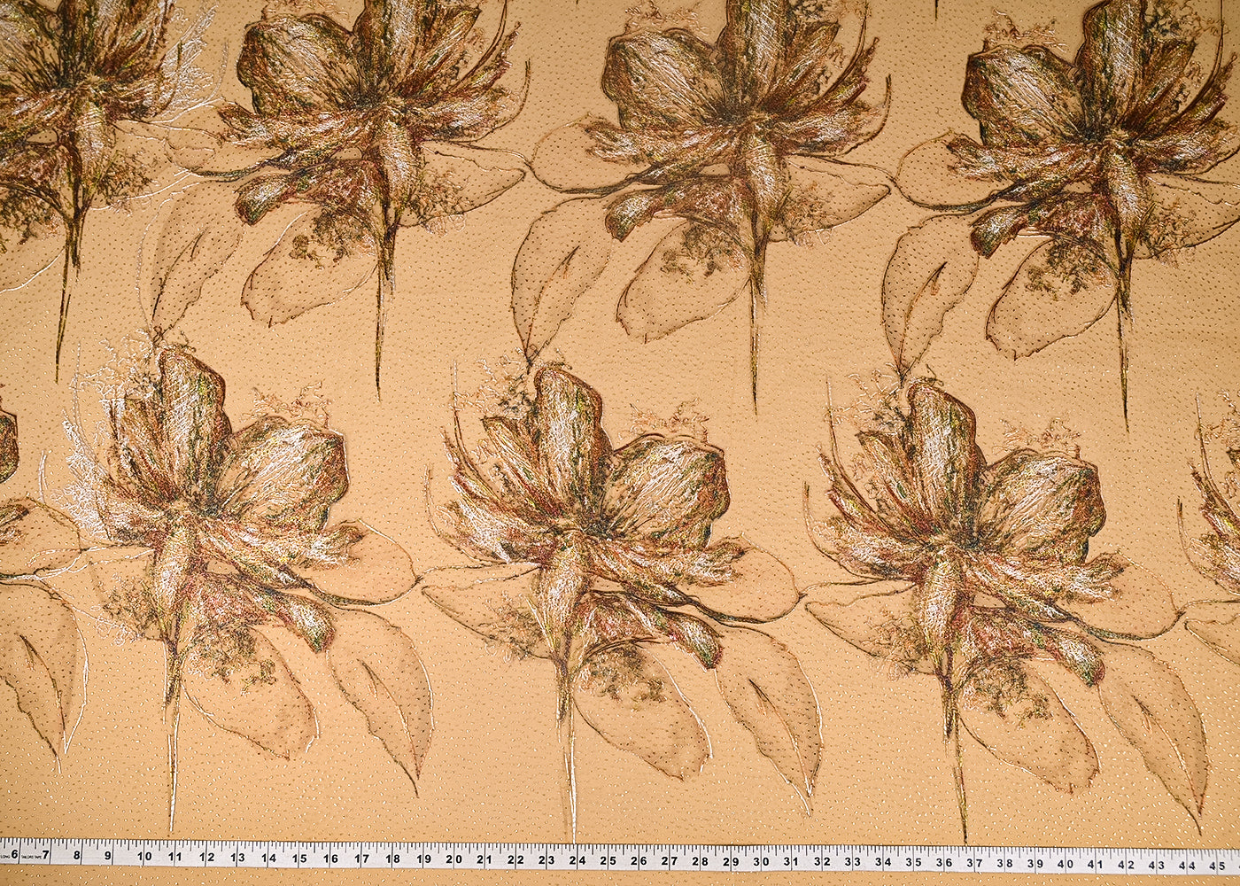 Golden-Imported-Net-Fabric-With-All-Over-Floral-Thread-Work-21973-measurement-view
