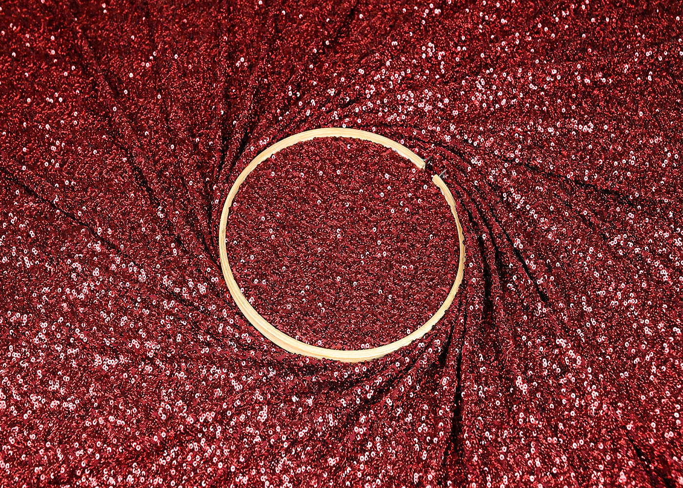 Maroon Net Fabric With All Over Sequins Work 22118