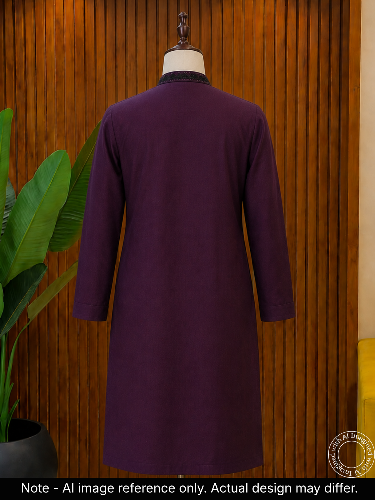 The Kohinoor - Unstitched Wine Kurta Fabric For Men 22186