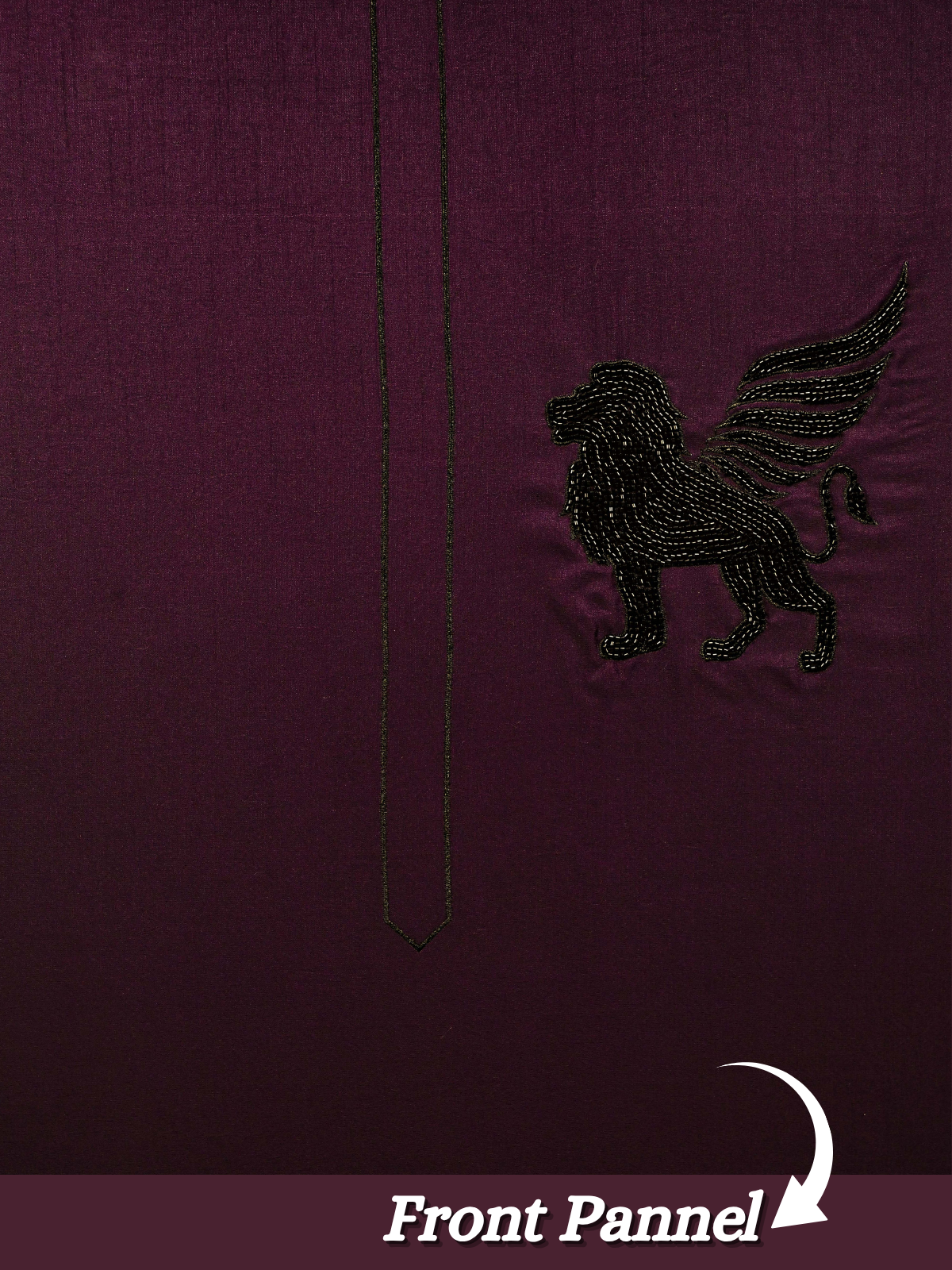 The Kohinoor - Unstitched Wine Kurta Fabric For Men 22186
