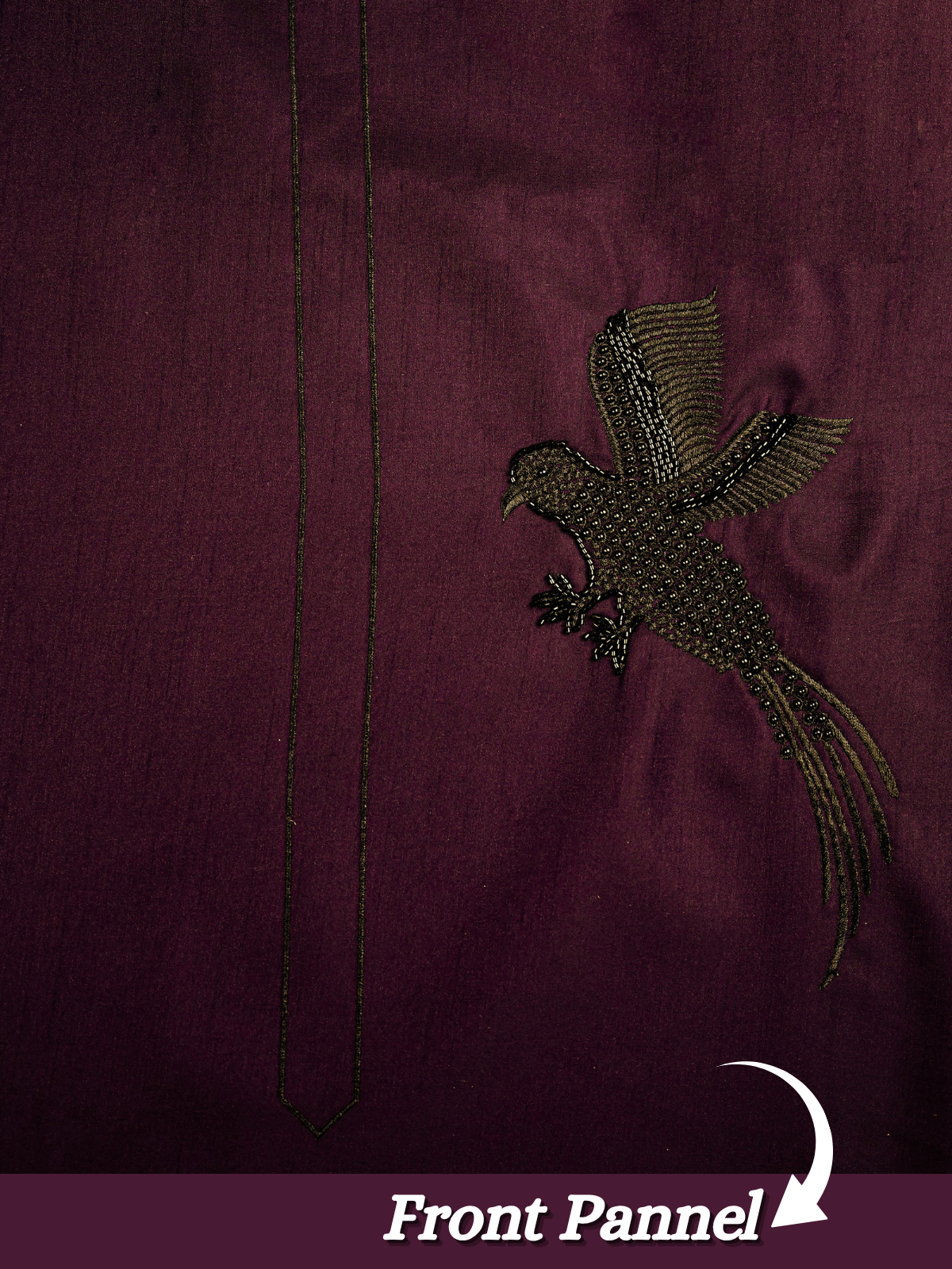 The Kohinoor - Unstitched  Purple Kurta Fabric For Men 22187