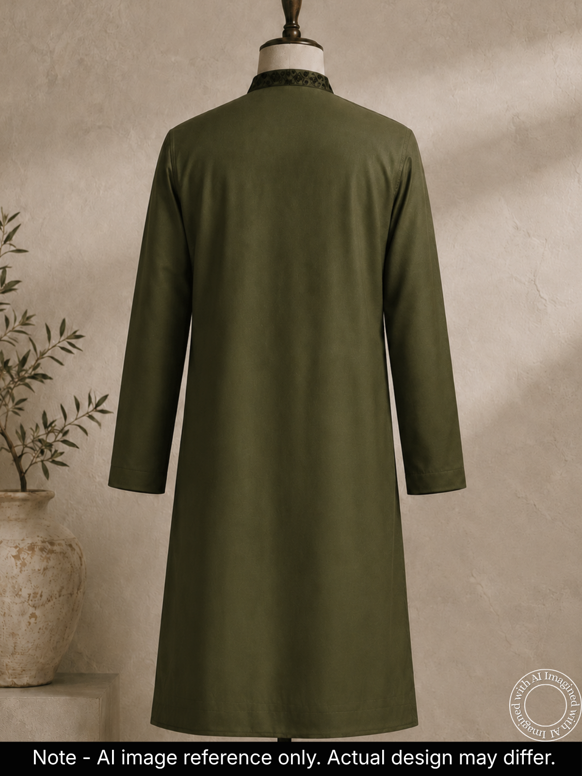 The Kohinoor - Unstitched Dark Mehendi Green Kurta Fabric For Men 22188