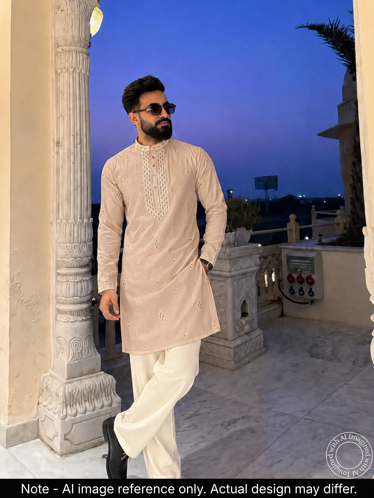 the-kohinoor-unstitched-light-peach-kurta-fabric-for-men-22191