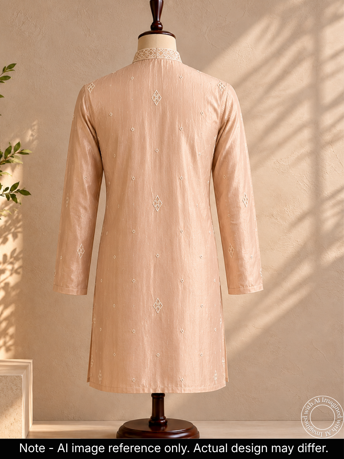 the-kohinoor-unstitched-light-peach-kurta-fabric-for-men-22191-back-view