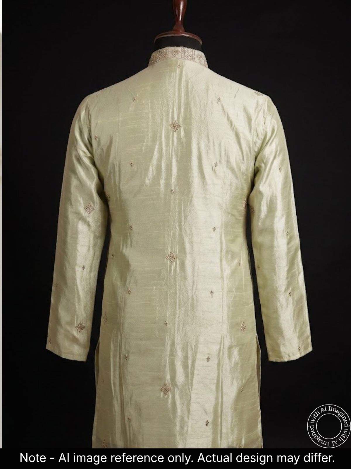 the-kohinoor-unstitched-light-pista-green-kurta-fabric-for-men-22192-back-view