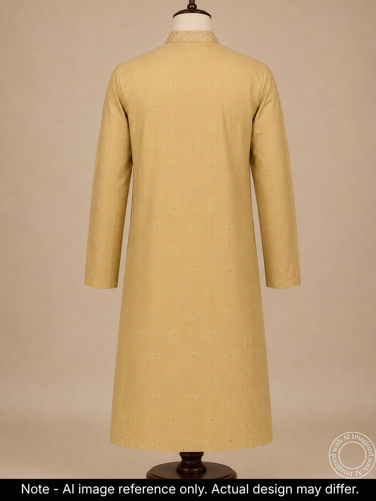 The Kohinoor - Unstitched Creme Kurta Fabric For Men 22193