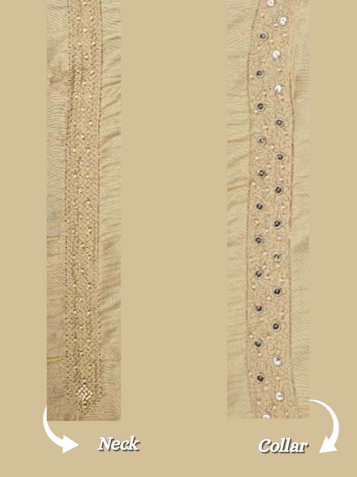 The Kohinoor - Unstitched Creme Kurta Fabric For Men 22193