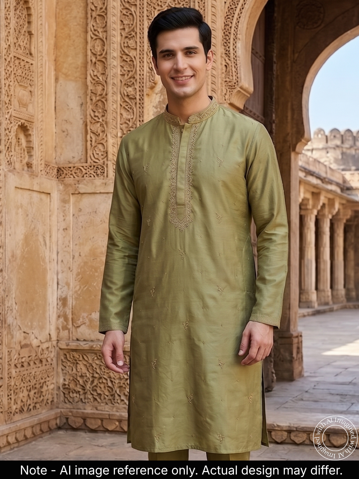 the-kohinoor-unstitched-pista-green-kurta-fabric-for-men-22194