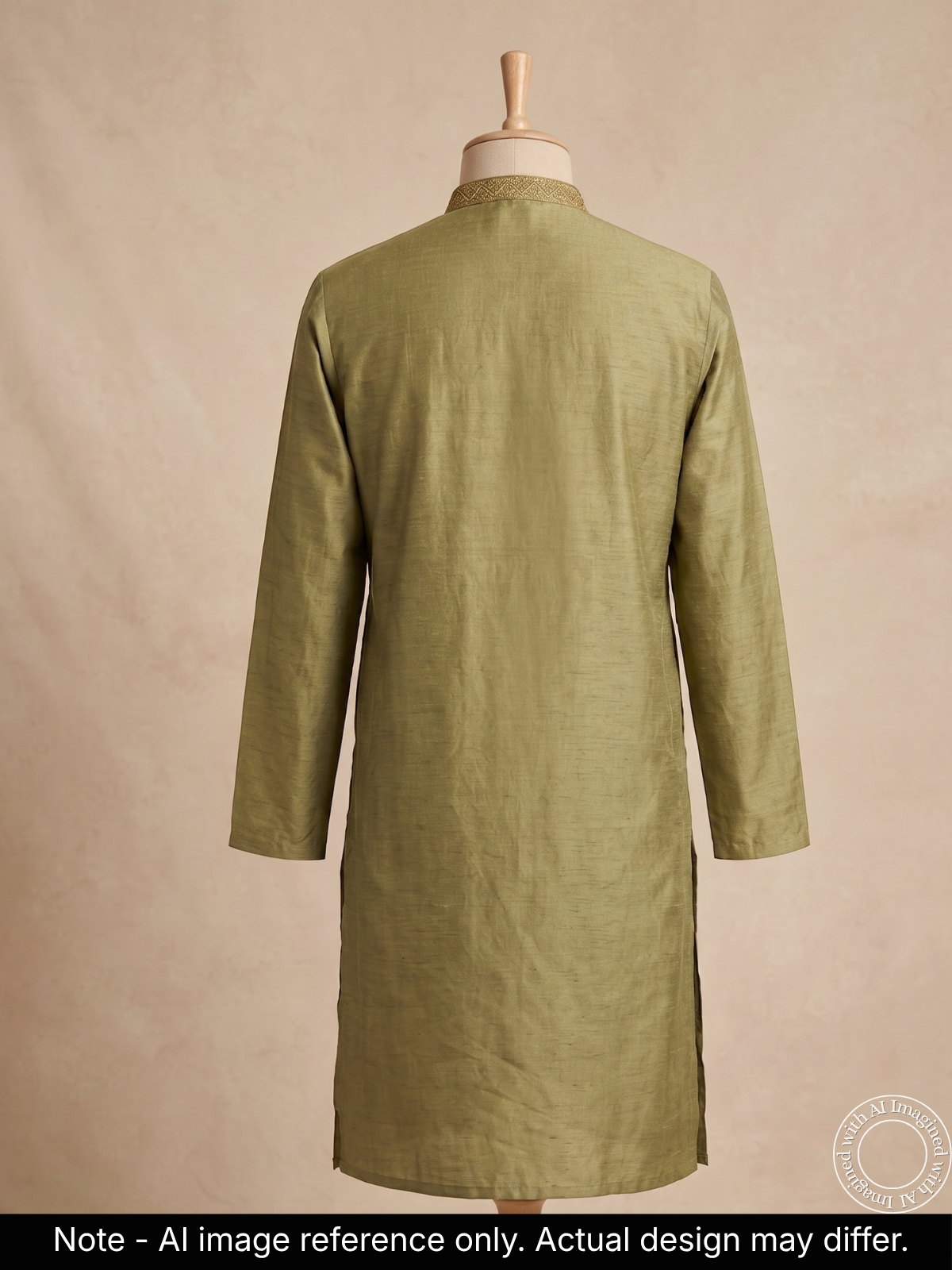 the-kohinoor-unstitched-pista-green-kurta-fabric-for-men-22194-back-view