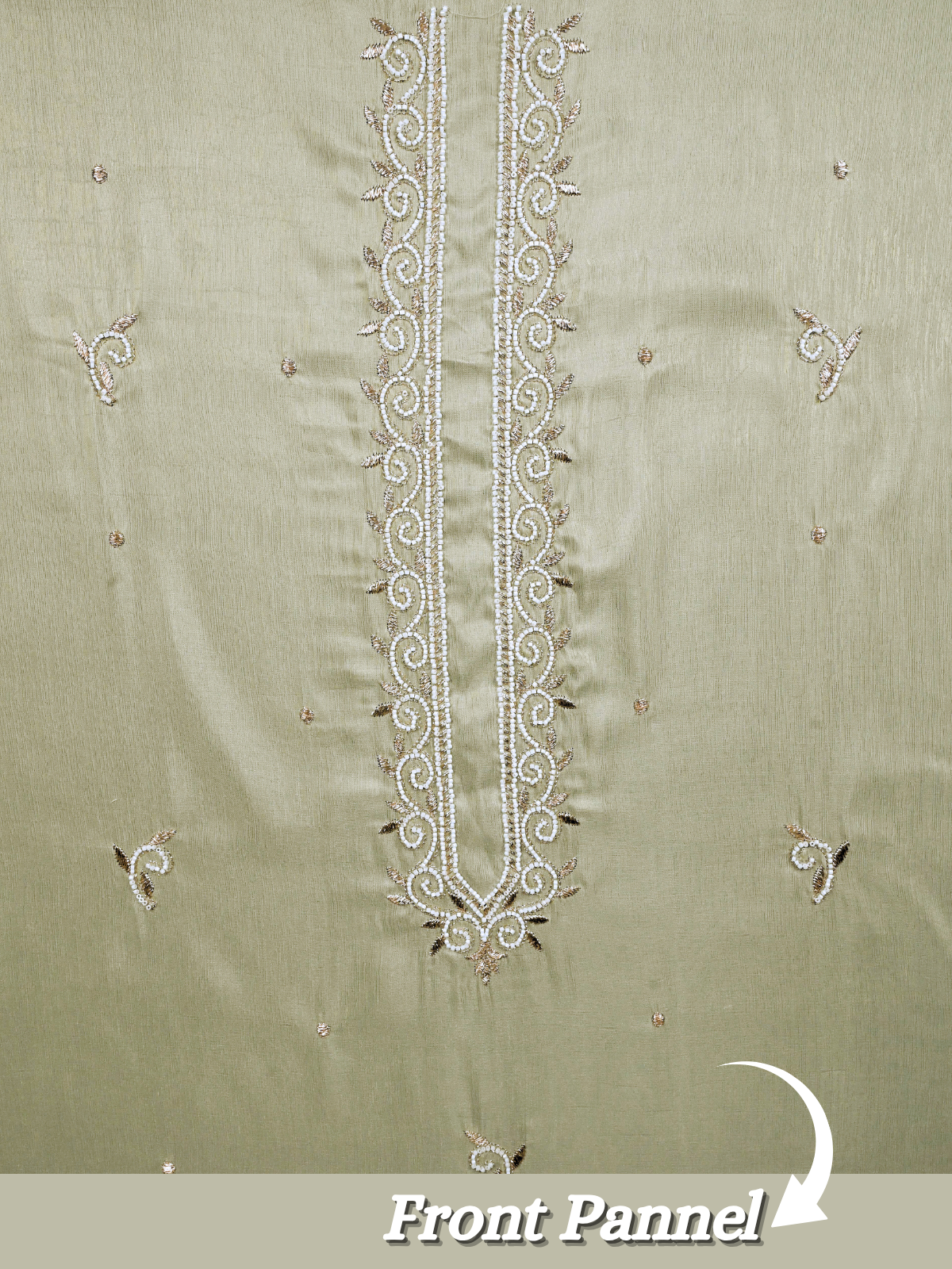 The Kohinoor - Unstitched  Pista Green Kurta Fabric For Men 22194
