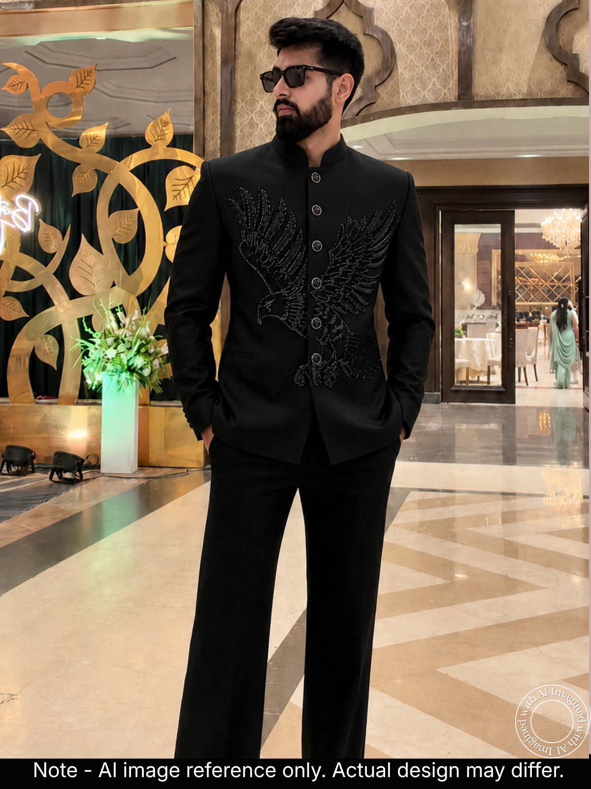 The-Riwaayat---Unstitched-Navy-Blue-Jodhpuri-Jacket-Fabric-For-Men-22201