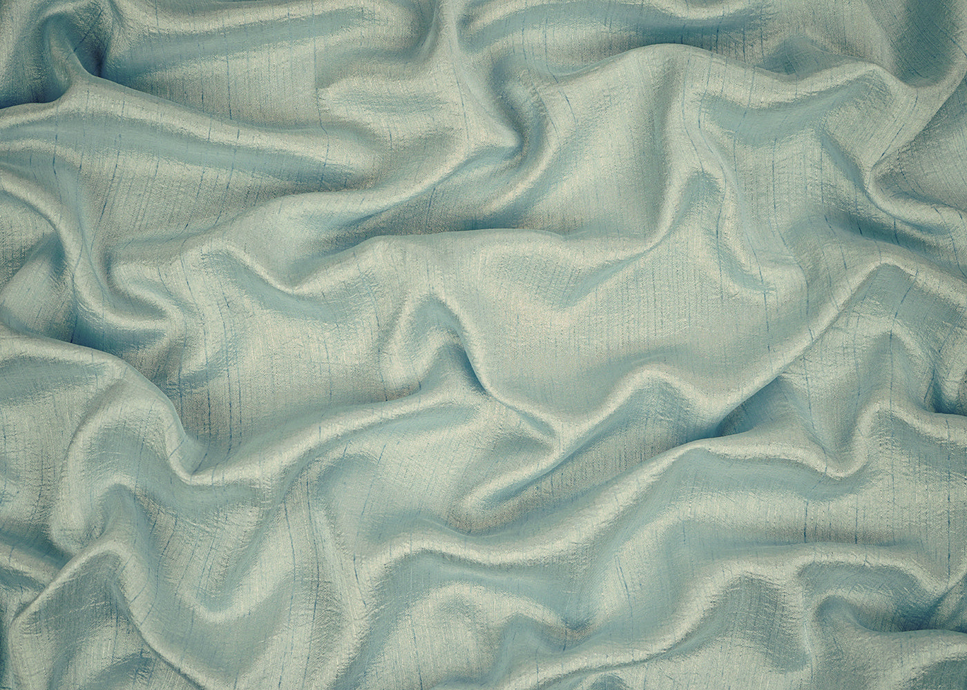 Ice Blue Colored Nysa Silk Fabric 22209(101)