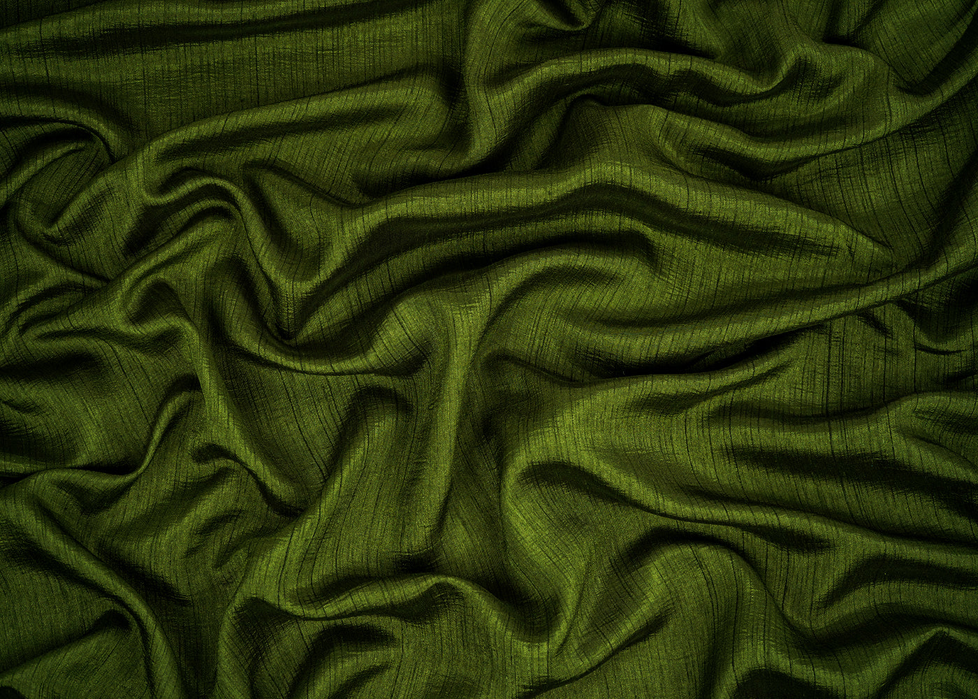 Mehendi Green Colored Nysa Silk Fabric 22209(102)