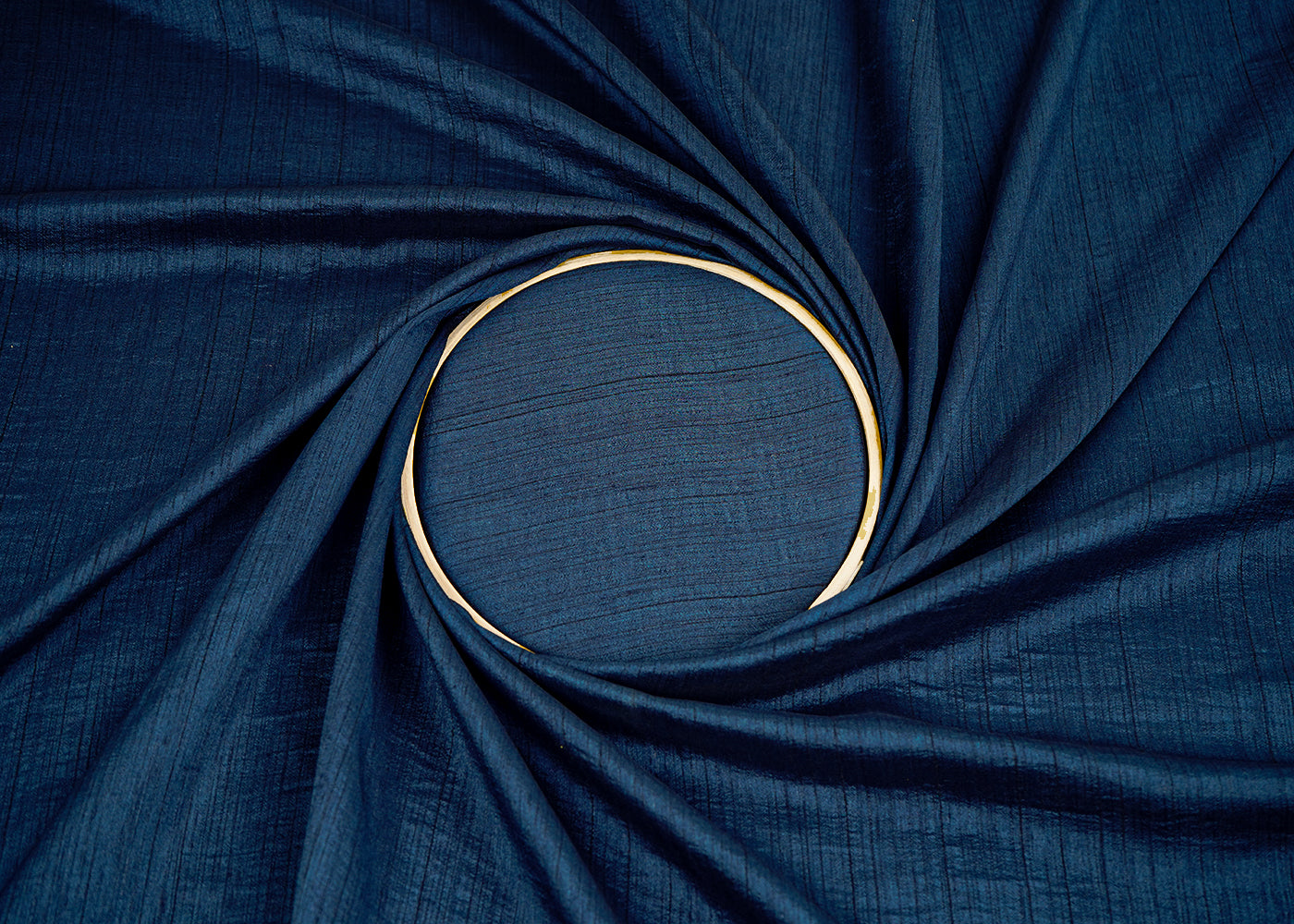 Navy Blue Colored Nysa Silk Fabric 22209(103)