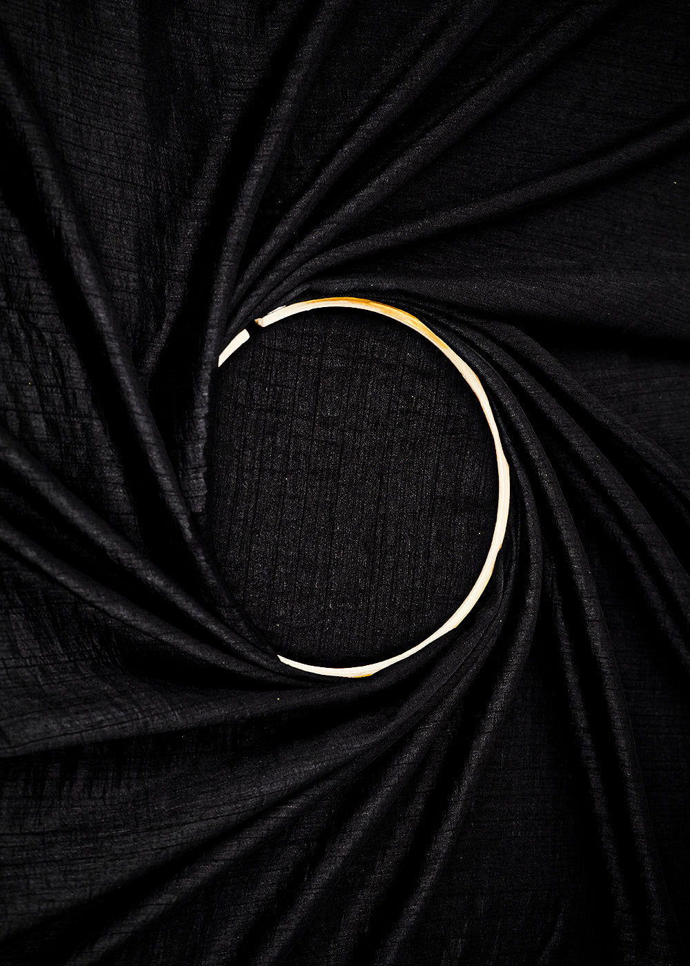 Black Colored Nysa Silk Fabric 22209(104)