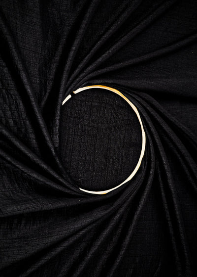 Black Colored Nysa Silk Fabric 22209(104)