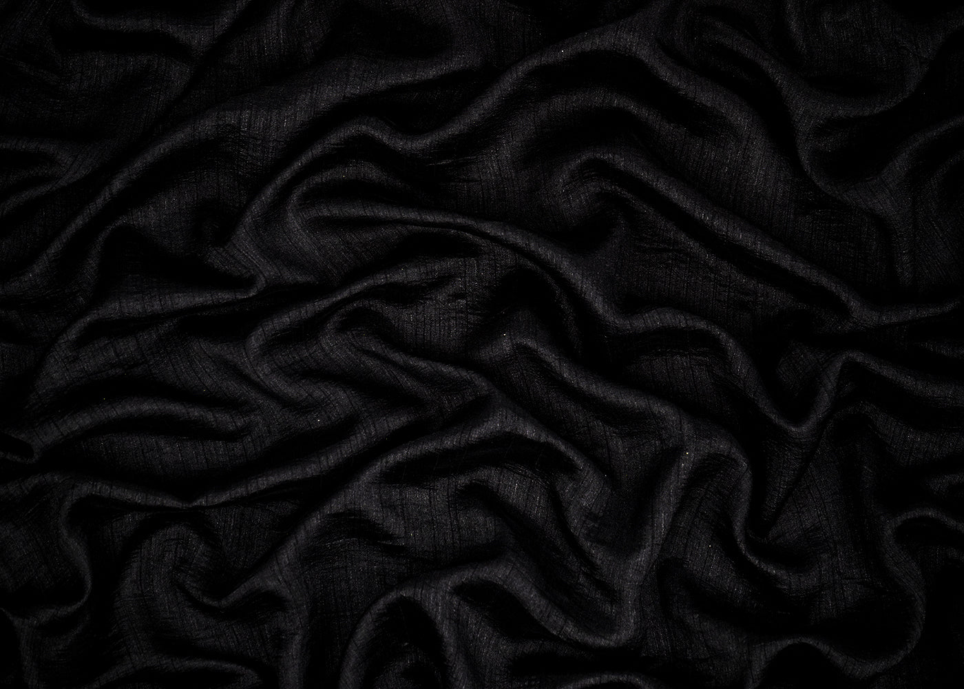 Black Colored Nysa Silk Fabric 22209(104)