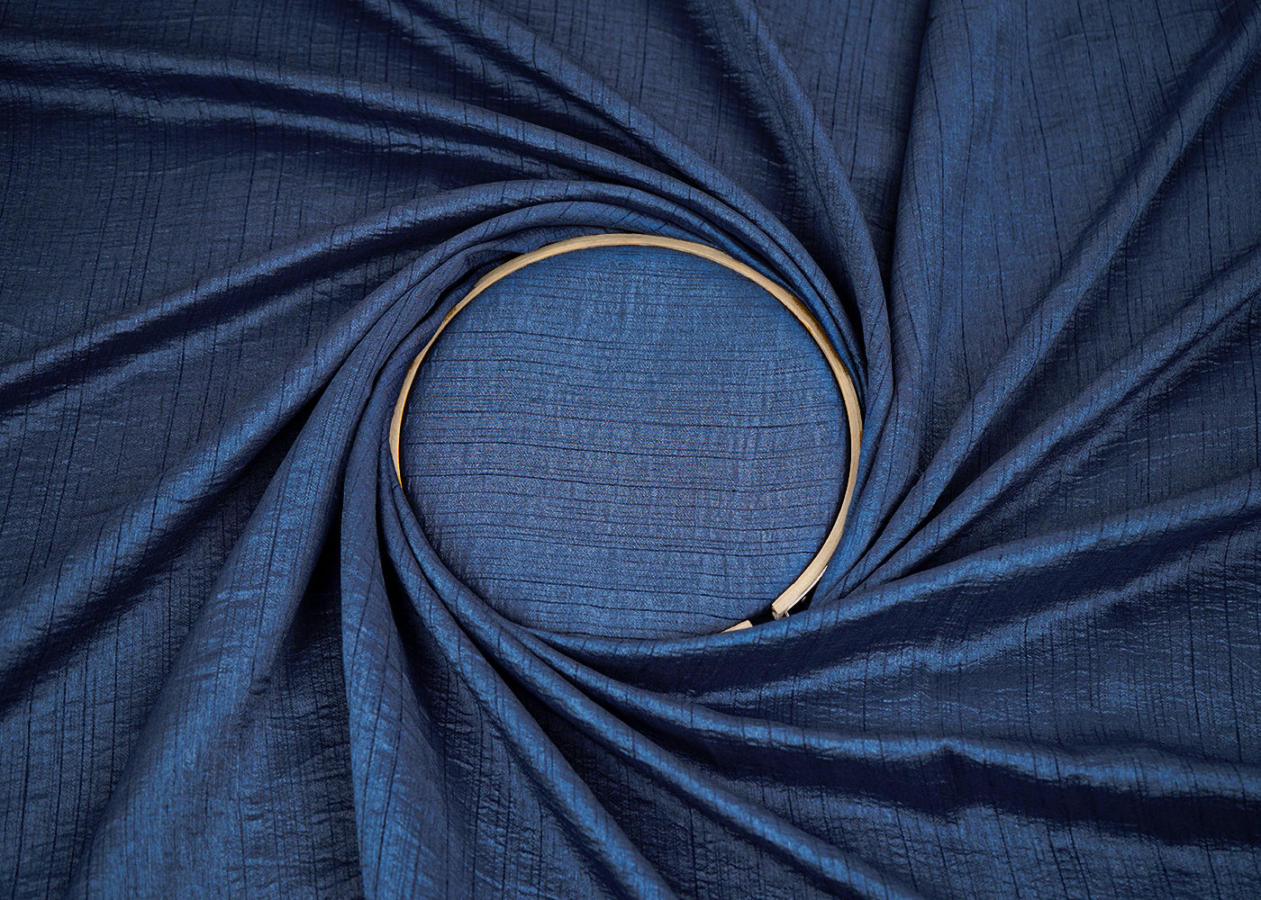 Slate Blue Colored Nysa Silk Fabric 22209(105)