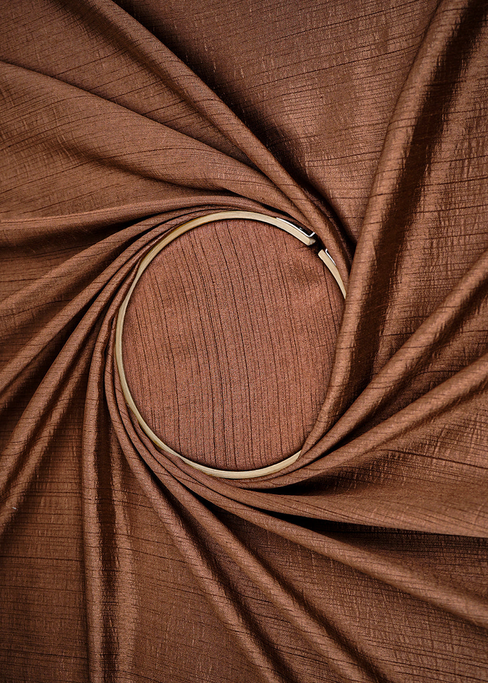 Light Brown Colored Nysa Silk Fabric 22209(106)