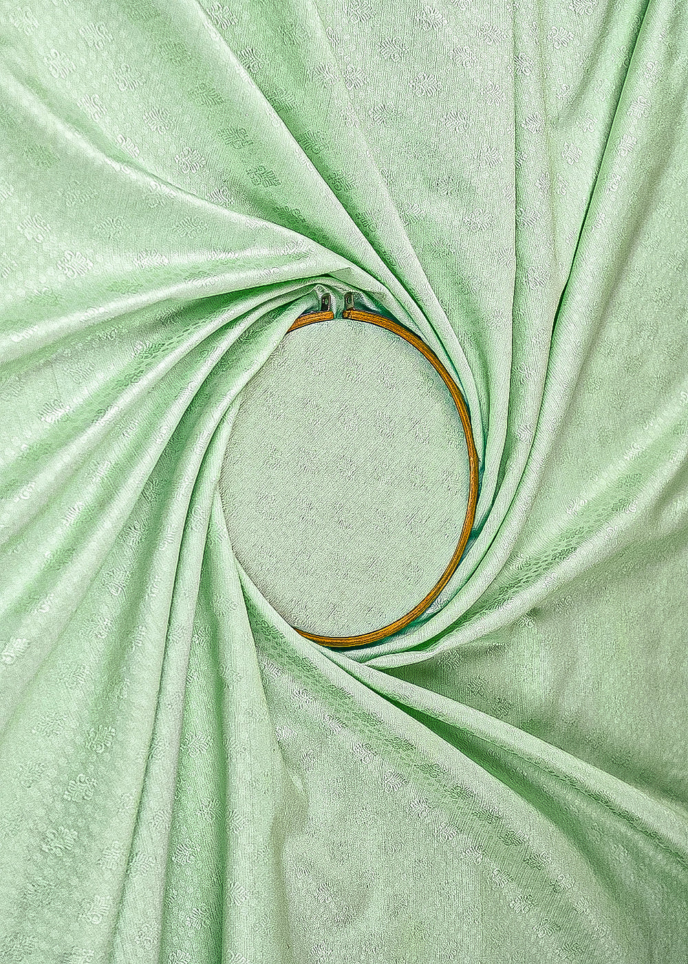 Mint-Green-Banarasi-Brocade-Fabric-With-All-Over-Self-Work-22217-close-view