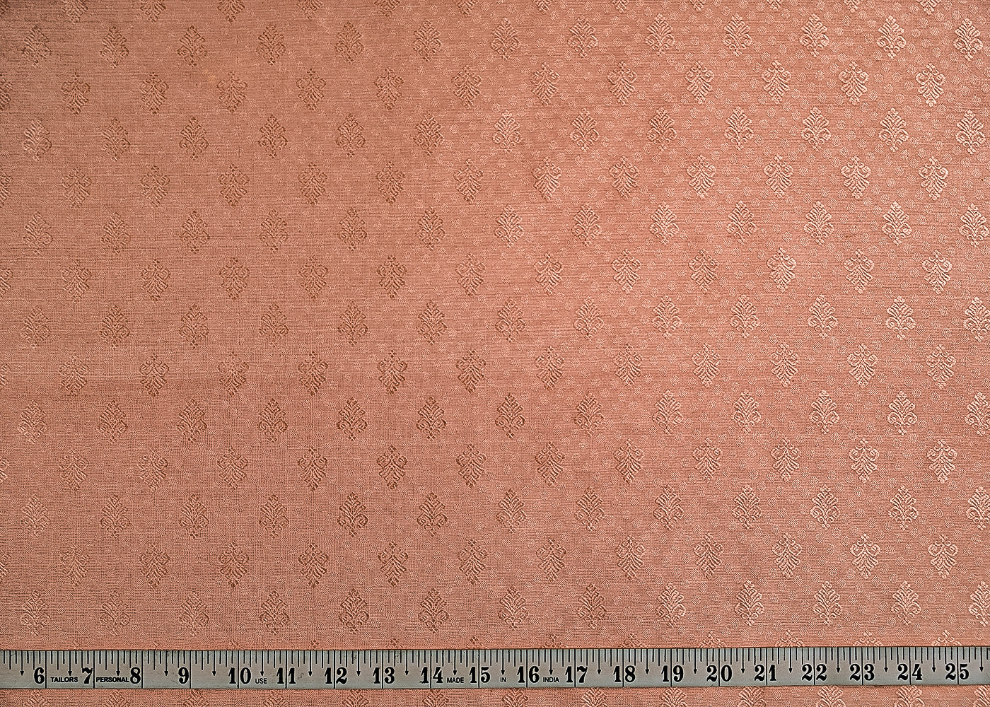 Pink  Banarasi Brocade Fabric With All Over Self Work 22221