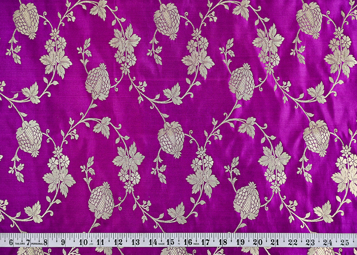 Purple-Banarasi-Brocade-Fabric-With-All-Over-Zari-Handloom-22233-measurement-view
