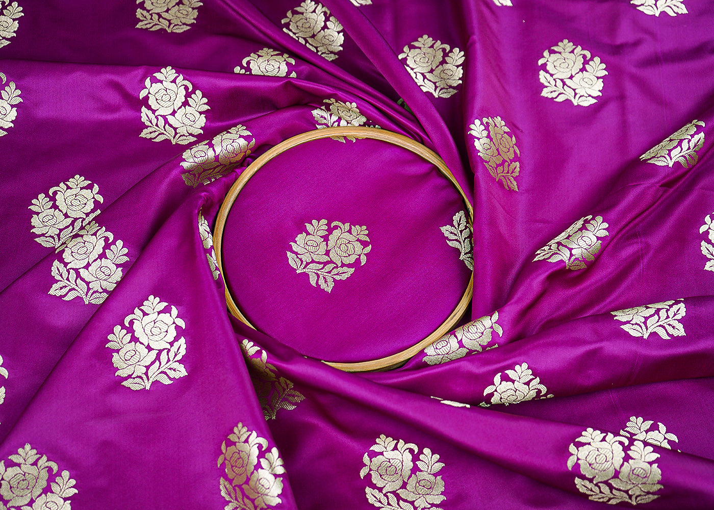 Purple-Banarasi-Brocade-Fabric-With-Allover-Golden-Zari-Handloom-22236-close-view