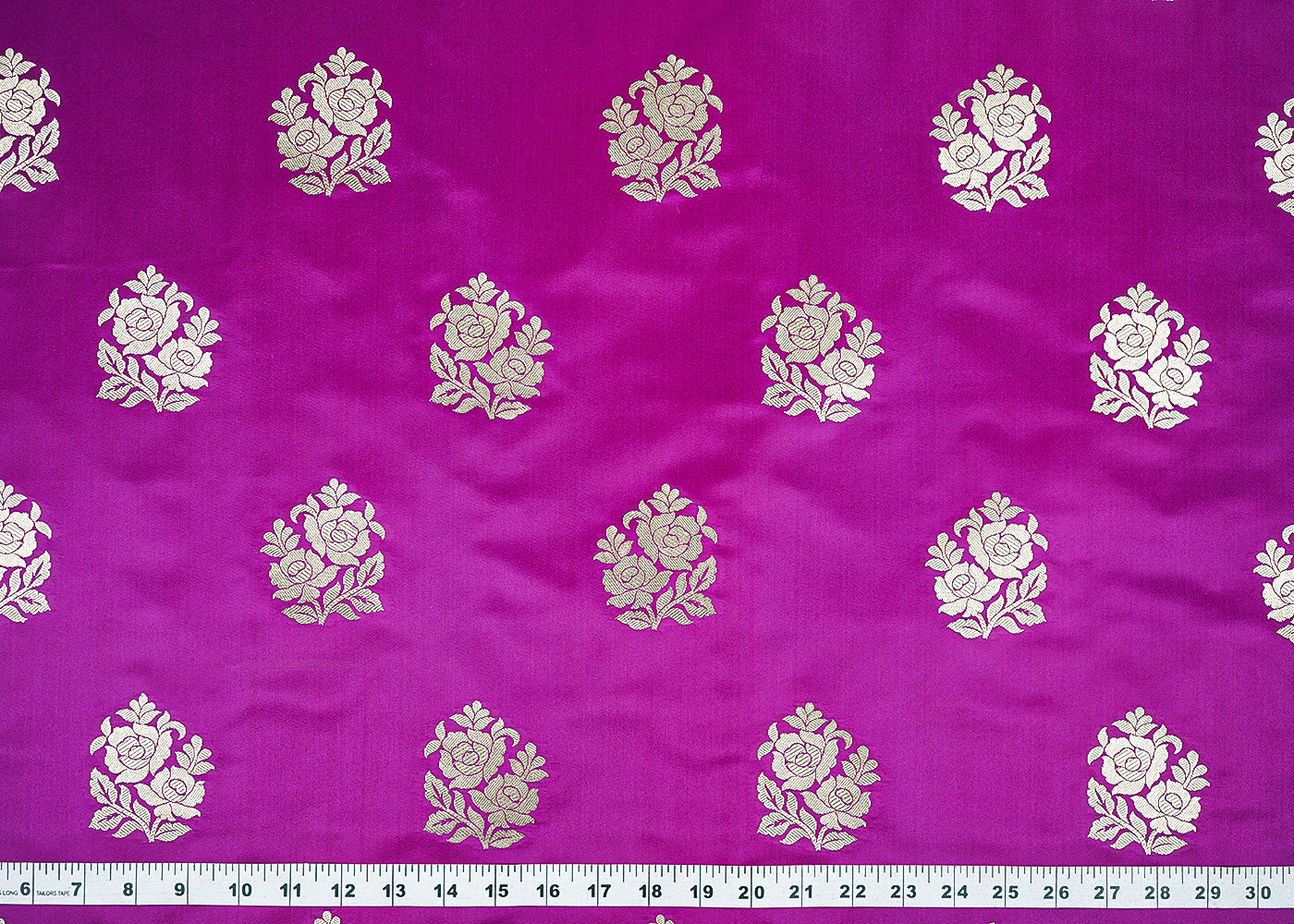 Purple-Banarasi-Brocade-Fabric-With-Allover-Golden-Zari-Handloom-22236-measurement-view