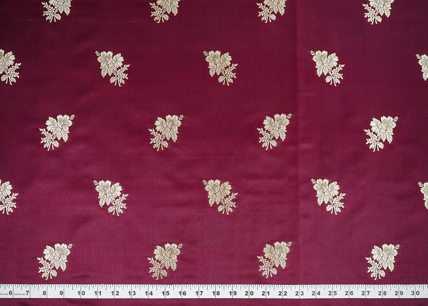 Wine-Banarasi-Brocade-Fabric-With-Allover-Zari-Handloom-22256-measurement-view