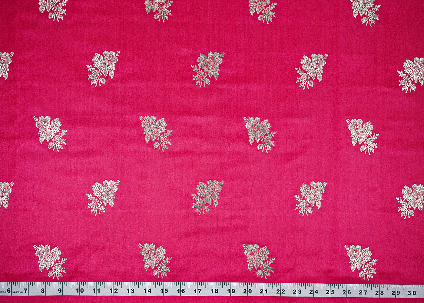 Gajri Banarasi Brocade Fabric With Allover Zari Handloom 22260