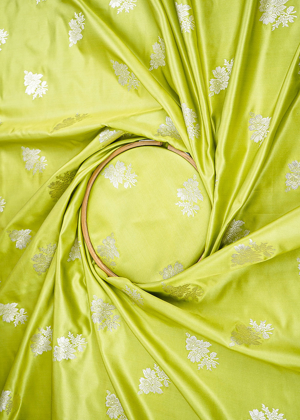 Olive-Banarasi-Brocade-Fabric-With-Allover-Zari-Handloom-22262-close-view