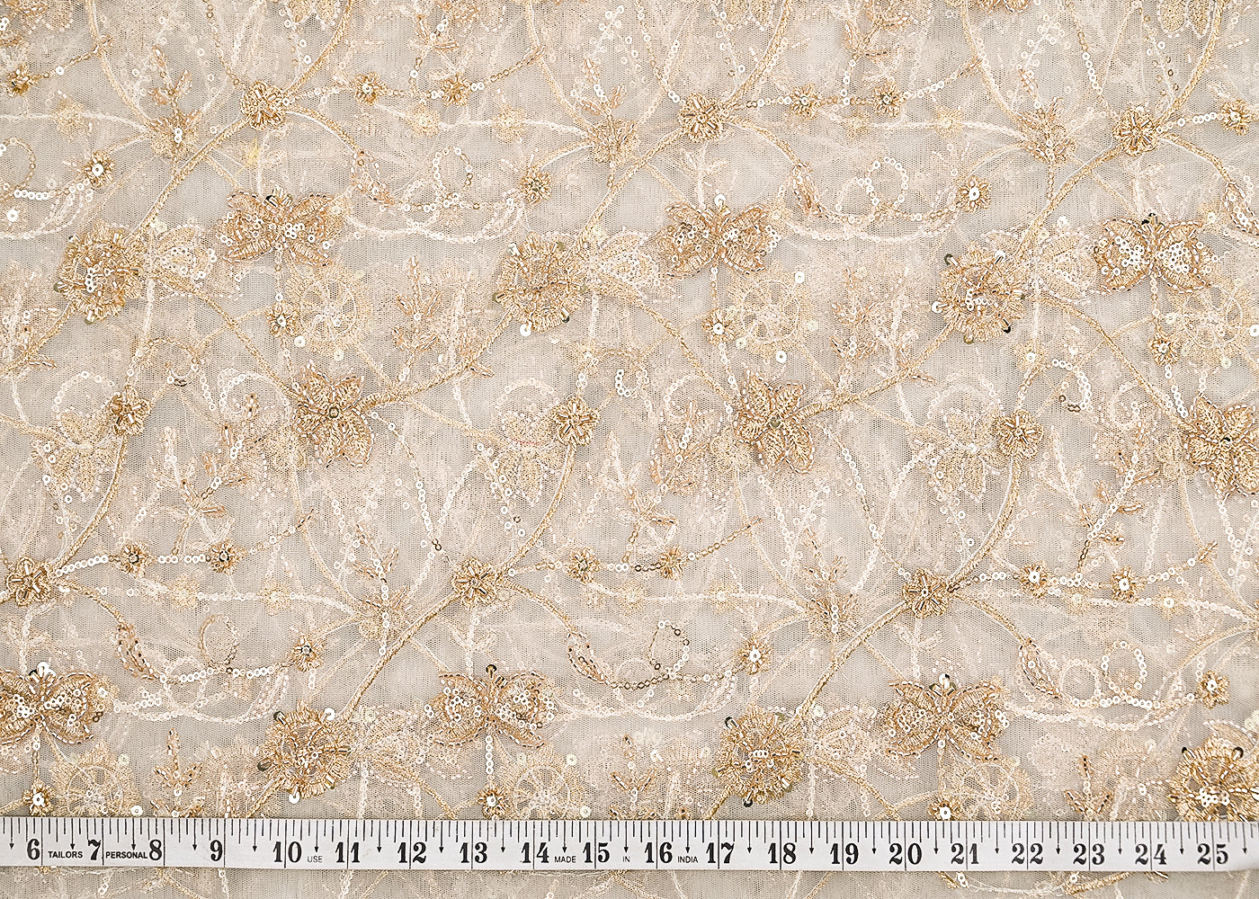 White-Dyeable-Net-Fabric-With-All-Over-Zari,-Beads,-Sequins-And-Katdana-Work-22273-measurement-view