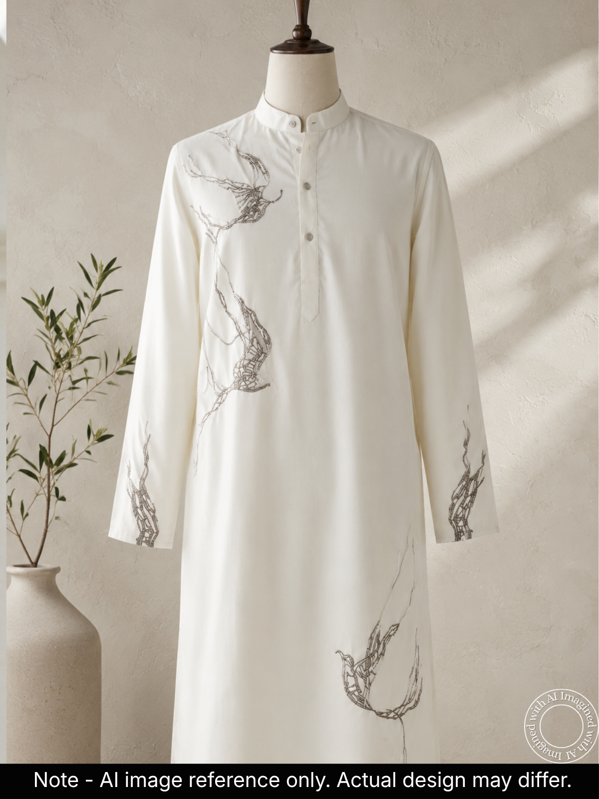 The Kohinoor - Unstitched Off White Kurta Fabric For Men 22276