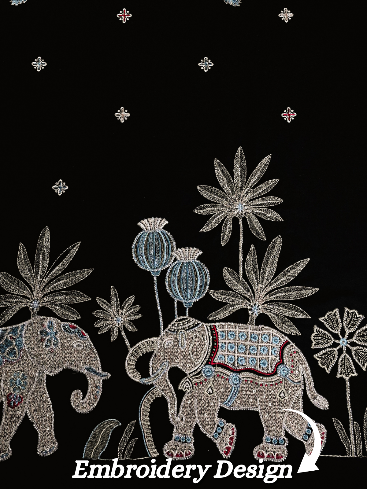 The Kohinoor - Unstitched Black Kurta Fabric For Men 22277