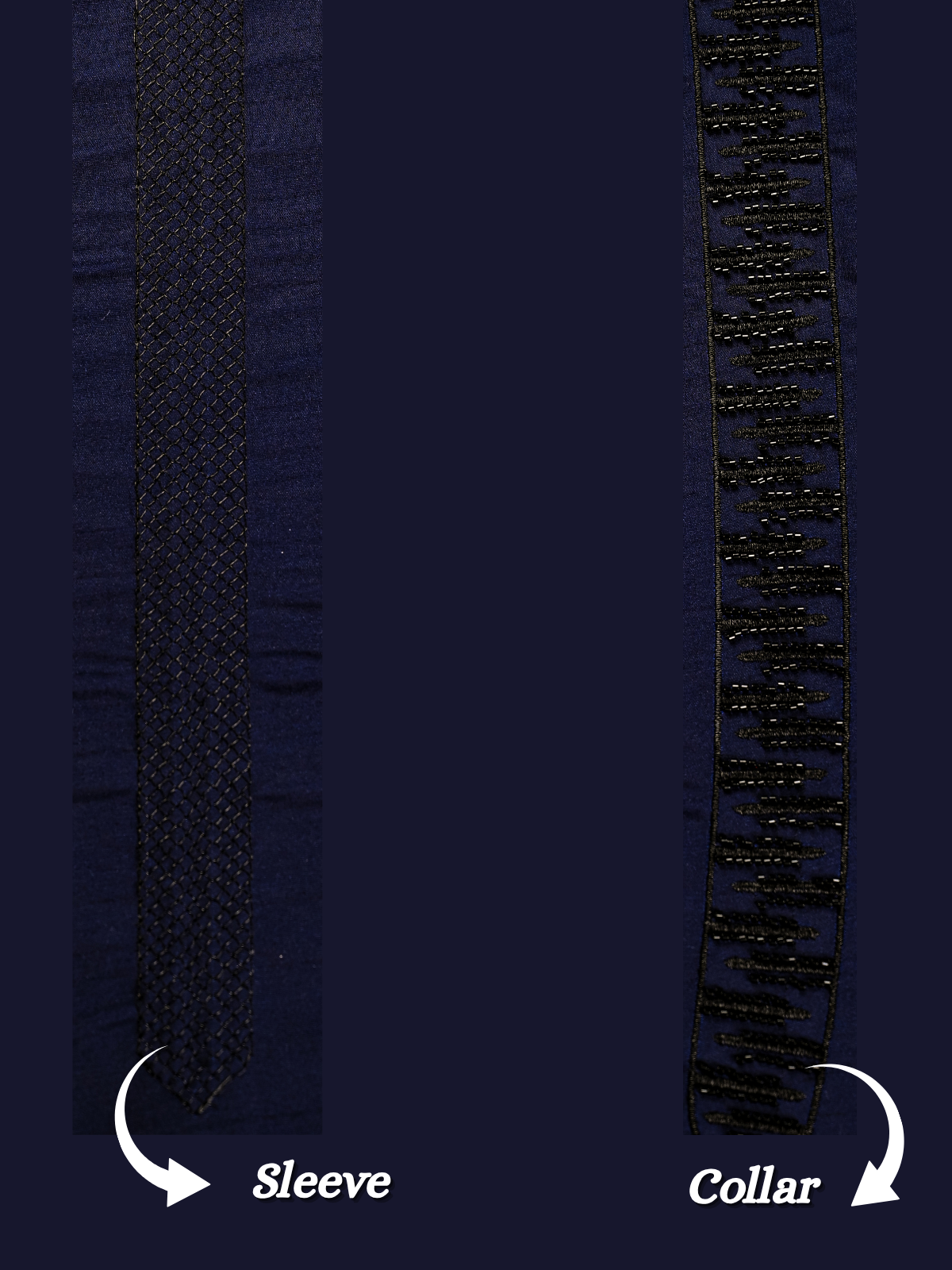 The Kohinoor - Unstitched Navy Blue Kurta Fabric For Men 22280