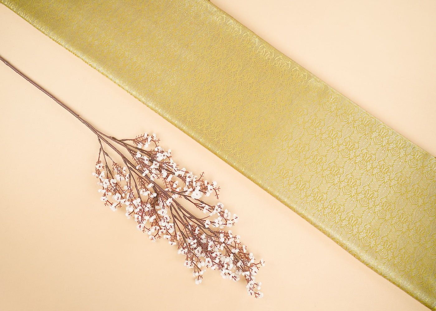 Lemon-Yellow-Banarasi-Brocade-Fabric-With-Allover-Golden-Zari-Handloom-22294