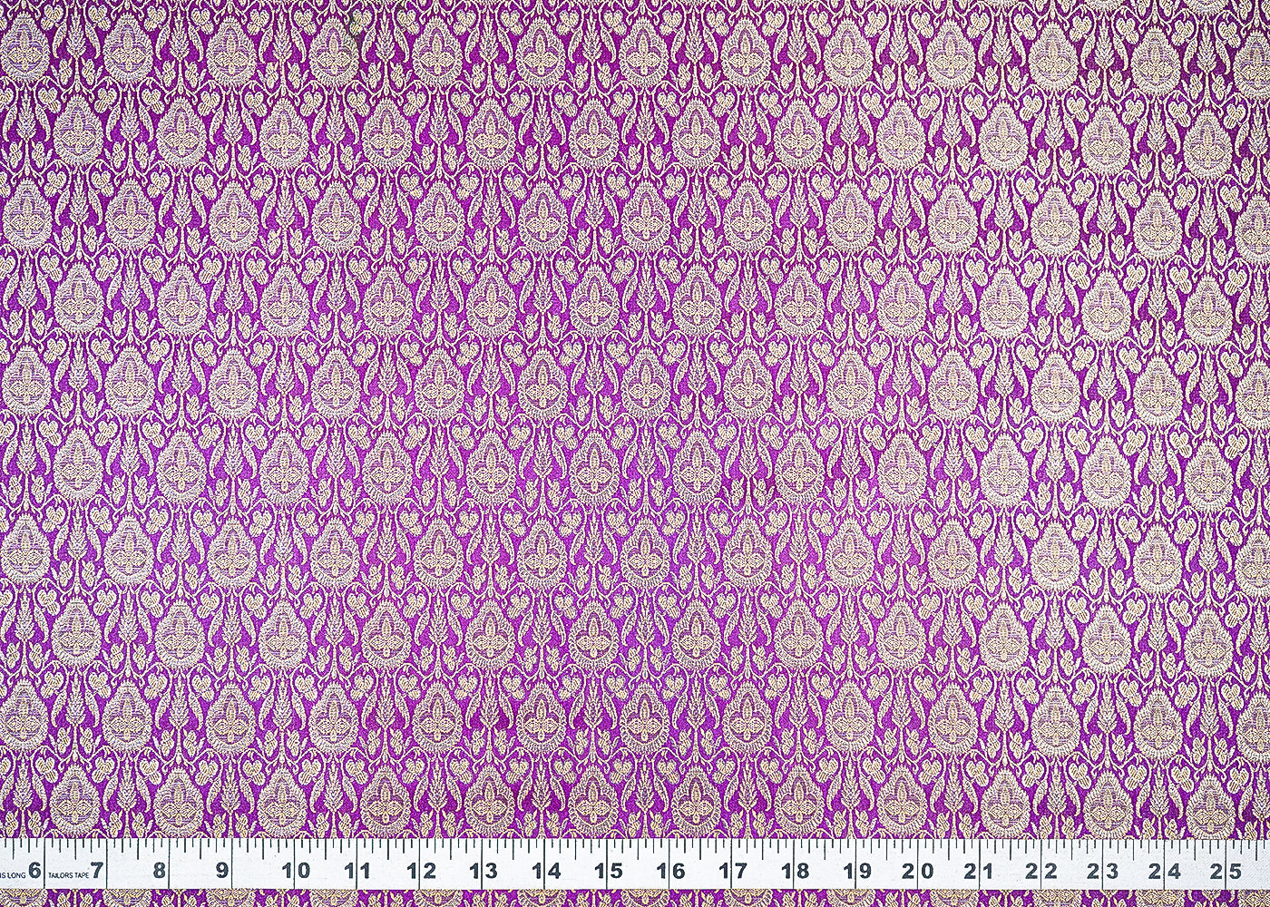 Purple-Banarasi-Brocade-Fabric-With-Allover-Golden-Zari-Handloom-22297-measurement-view