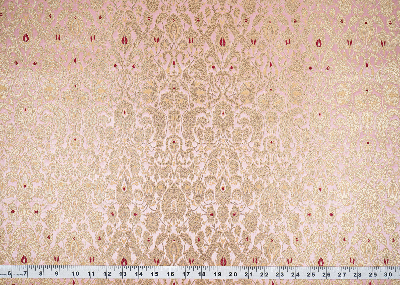 Peach-Banarasi-Brocade-Fabric-With-Allover-Thread-And-Zari-Handloom-22316-measurement-view