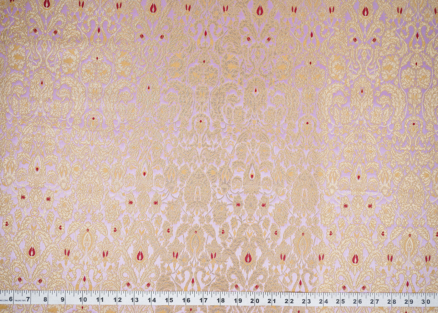 Lavender Banarasi Brocade Fabric With Allover Thread And Zari Handloom 22319