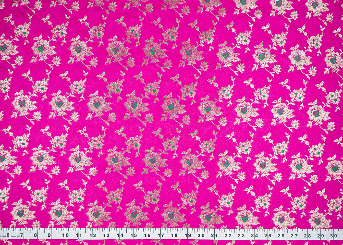 Magenta-Banarasi-Brocade-Fabric-With-Allover-Thread-And-Golden-Zari-Handloom-22322-measurement-view
