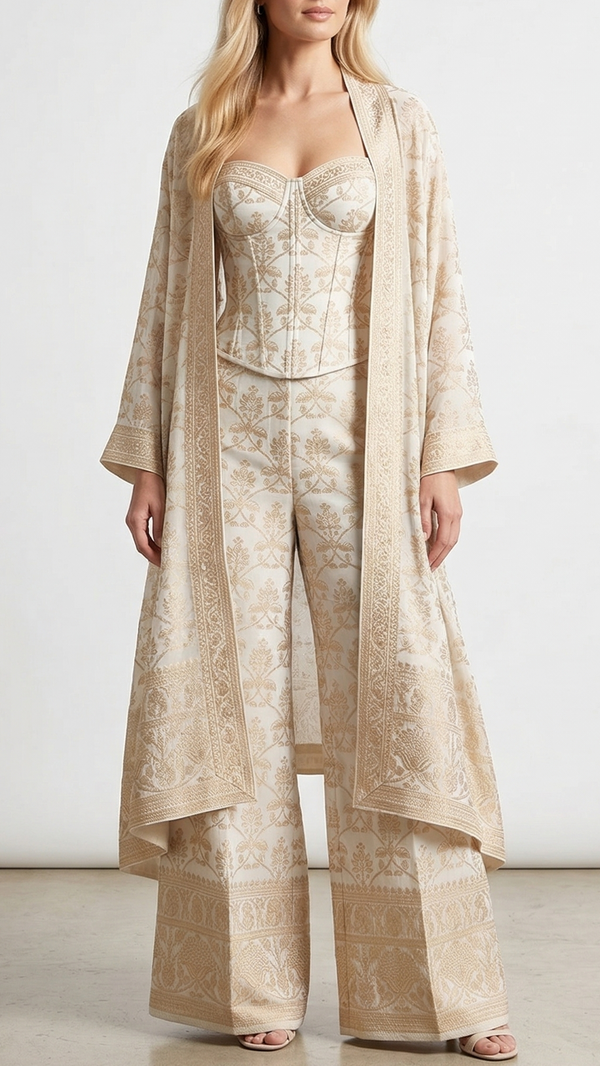 White Dyeable Georgette Fabric With All Over Zari Handloom With One Side Border 22346