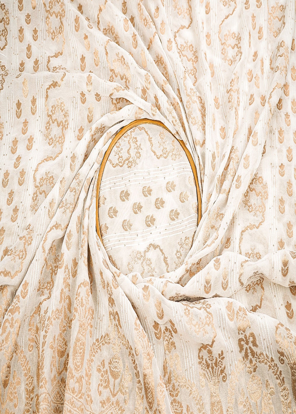 White-Dyeable-Georgette-Fabric-With-Allover-Thread-Sequins-And-Zari-Handloom-With-One-Side-Border-22347-close-view
