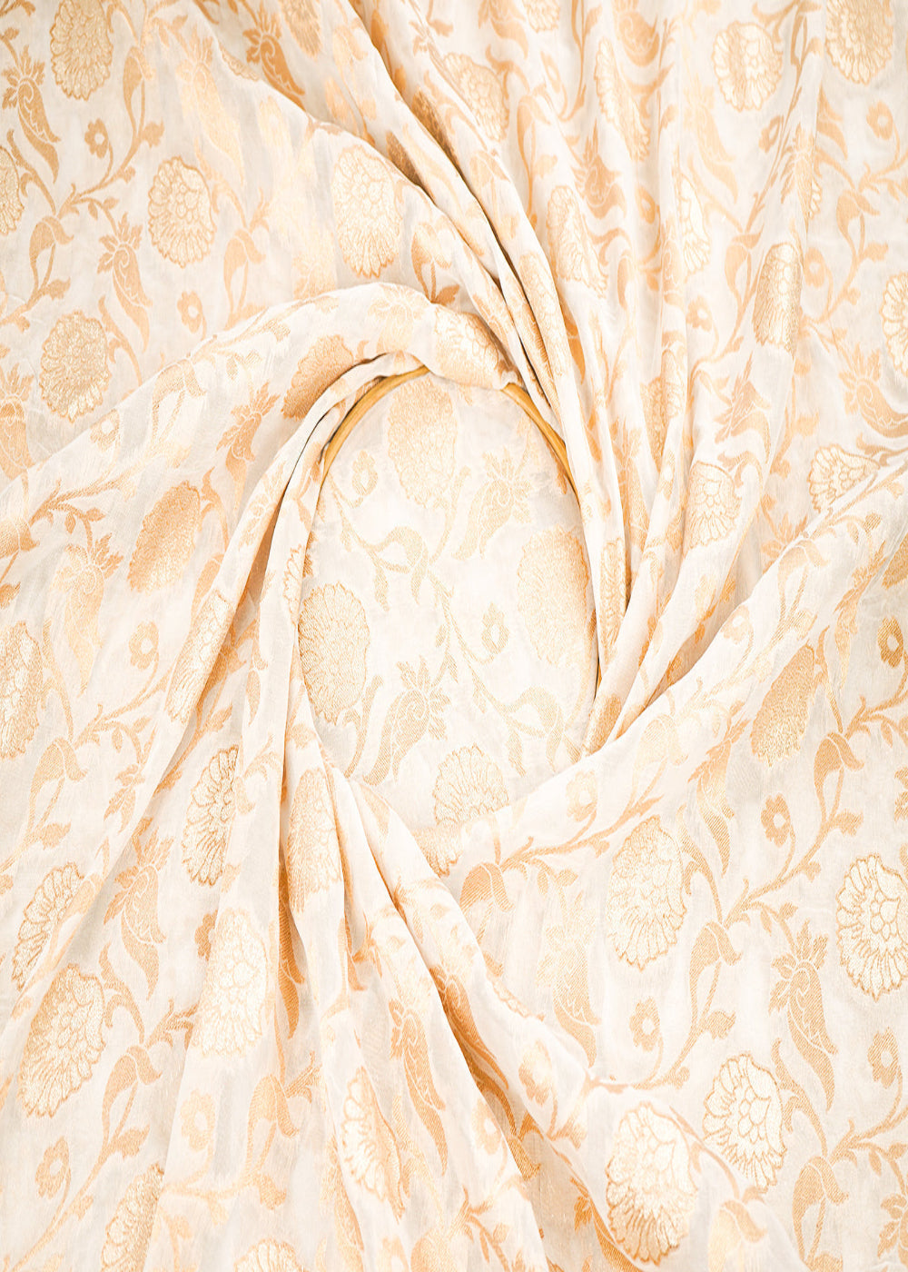 White-Dyeable-Georgette-Fabric-With-All-Over-Golden-Zari-Handloom-22352-close-view