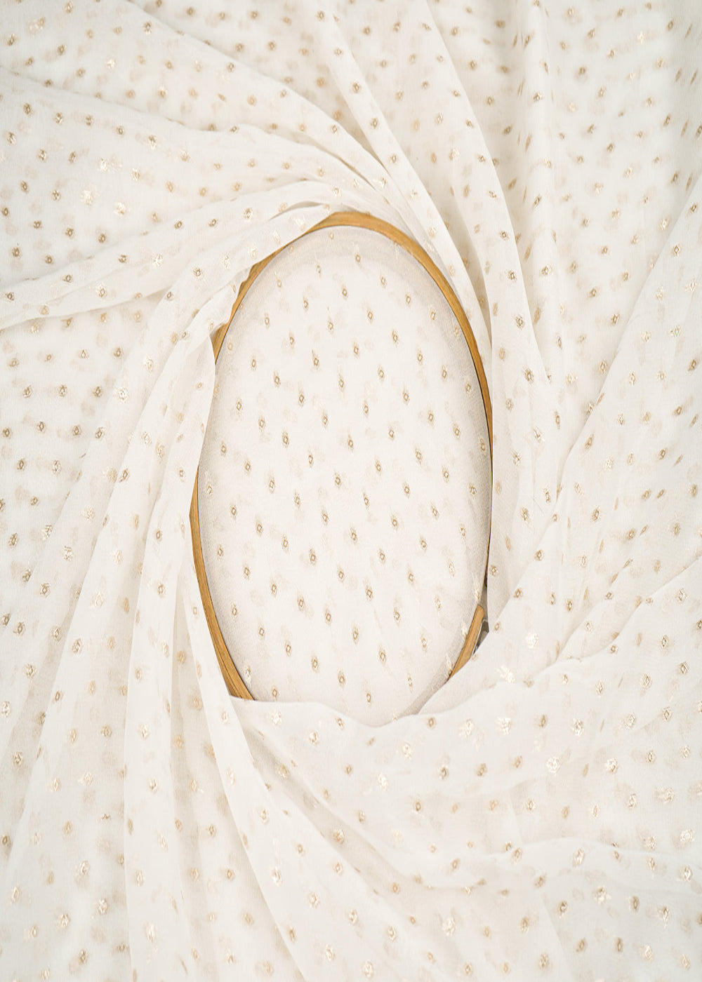 White-Dyeable-Georgette-Fabric-With-All-Over-Golden-Zari-Handloom-22360-close-view